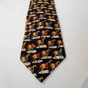 Sinsabang Horses novelty tie 100% silk 57 x 3.5